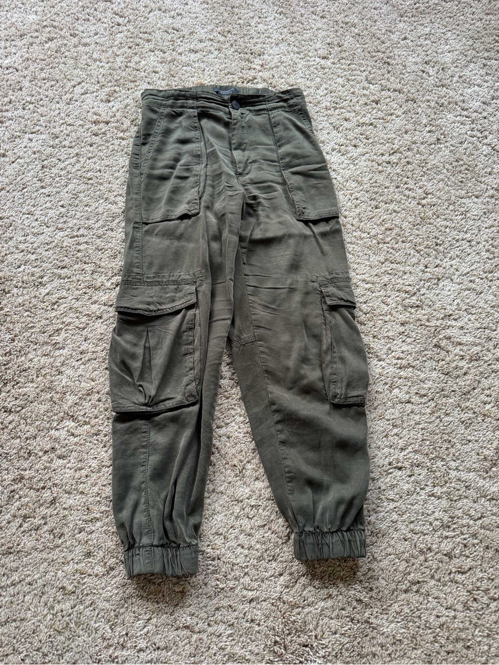 All Saints Olive Green Women's Cargo Jogger Pants